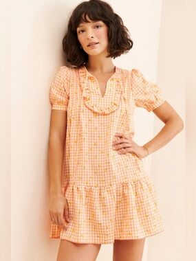 GREYLIN glo bib easy dress in orange sz M
